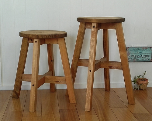 専用ページ 丸スツール 木製 スツール 【高さオーダー46cm