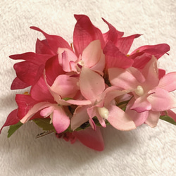 再販　ハワイアン髪飾り フラダンス  シンビジューム髪飾り(ピンク) ヘッドドレス 結婚式 浴衣 着物 3枚目の画像