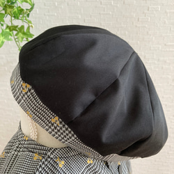 ベビーちゃんセットアップぽわん袖ワンピース&ベレー帽リアルラビットファー付 7枚目の画像