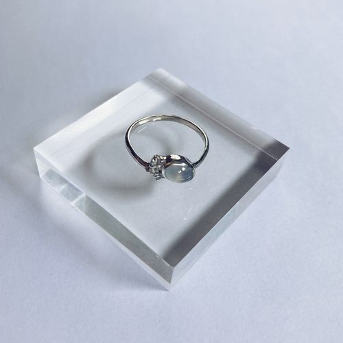 pure ring / ブルーカルセドニー ロイヤルブルームーンストーン