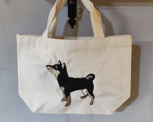試作品のため格安で提供 トートバッグ 柴犬 刺繍 刺しゅう トート