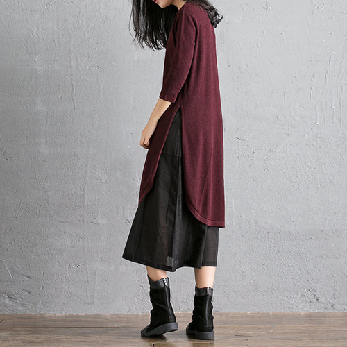 Studio Fantastique キャミソールロングニットワンピース （今年は柄物  