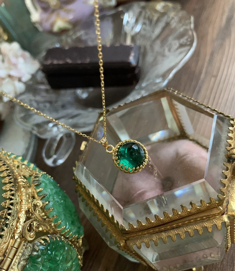 オアシス ウエスタン ヴィンテージ エメラルド グリーン キラキラ ガラスストーン ネックレス 緑 オアシス ウエスタン ヴィンテージ エメラルド グリーン キラキラ ガラスストーン ネックレス 緑