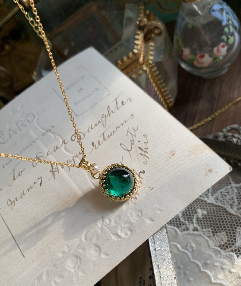 オアシス ウエスタン ヴィンテージ エメラルド グリーン キラキラ ガラスストーン ネックレス 緑 オアシス ウエスタン ヴィンテージ エメラルド グリーン キラキラ ガラスストーン ネックレス 緑