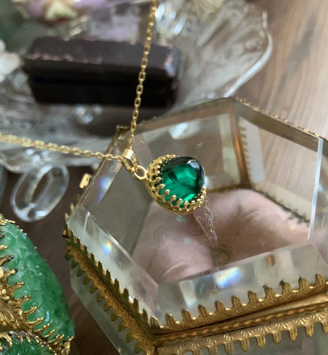 オアシス ウエスタン ヴィンテージ エメラルド グリーン キラキラ ガラスストーン ネックレス 緑 オアシス ウエスタン ヴィンテージ エメラルド グリーン キラキラ ガラスストーン ネックレス 緑