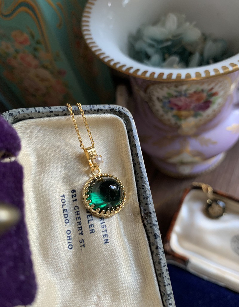 オアシス ウエスタン ヴィンテージ エメラルド グリーン キラキラ ガラスストーン ネックレス 緑 オアシス ウエスタン ヴィンテージ エメラルド グリーン キラキラ ガラスストーン ネックレス 緑