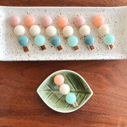 【三色団子】  髪留め ヘアクリップ  フェイクフード ミニチュアフード スイーツデコ 1枚目の画像