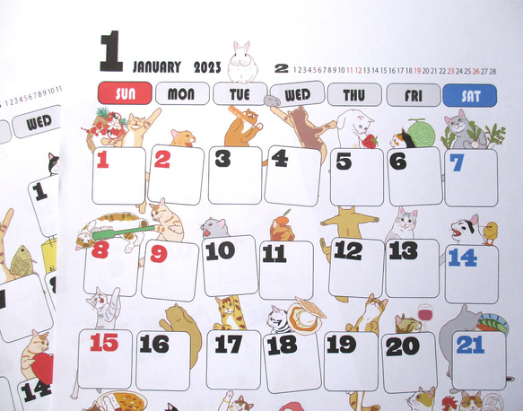 ★2023★エコネコカレンダー（昨年に引き続きエコなカレンダーです！） 5枚目の画像