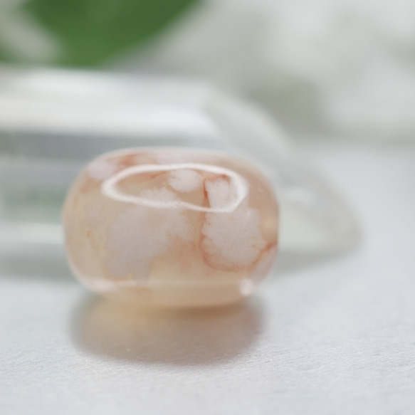 天然石　高品質　桜瑪瑙（さくらめのう）　天珠　1個　18ｍｍ　再販 3枚目の画像