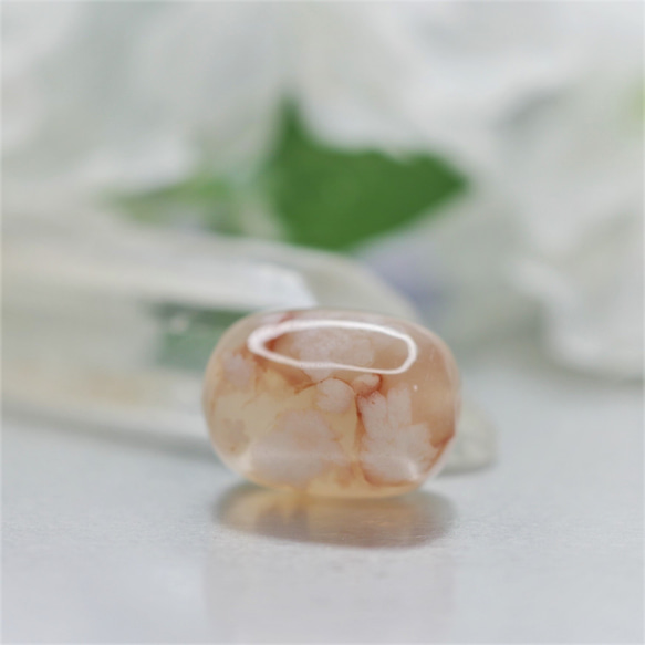 天然石　高品質　桜瑪瑙（さくらめのう）　天珠　1個　18ｍｍ　再販 2枚目の画像