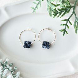 青（ブルー） ピアス（フープ） の人気通販｜Creema(クリーマ