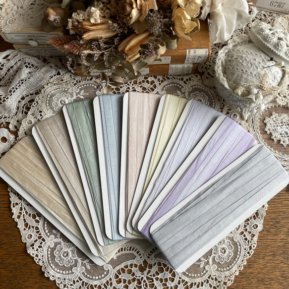 送料無料】約7mm幅୨୧手染めシルクリボン 約10m SILK RIBBON リボン