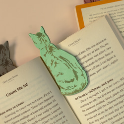 BOOKMARK CAT 本革製のしおり 1枚目の画像