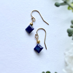 14kgf フローライト 不思議色のピアス イヤリング変更可能 ピアス