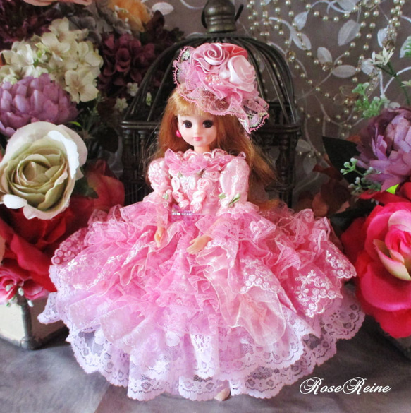 soldロリータロマンス キュートな薔薇とパールのフワフワエアリー