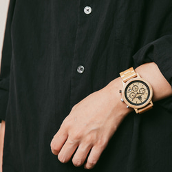 木製腕時計 Mokuno Graph Shiro 腕時計 木の時計　天然木 2枚目の画像