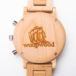 木製腕時計 Mokuno Graph Shiro 腕時計 木の時計　天然木 4枚目の画像