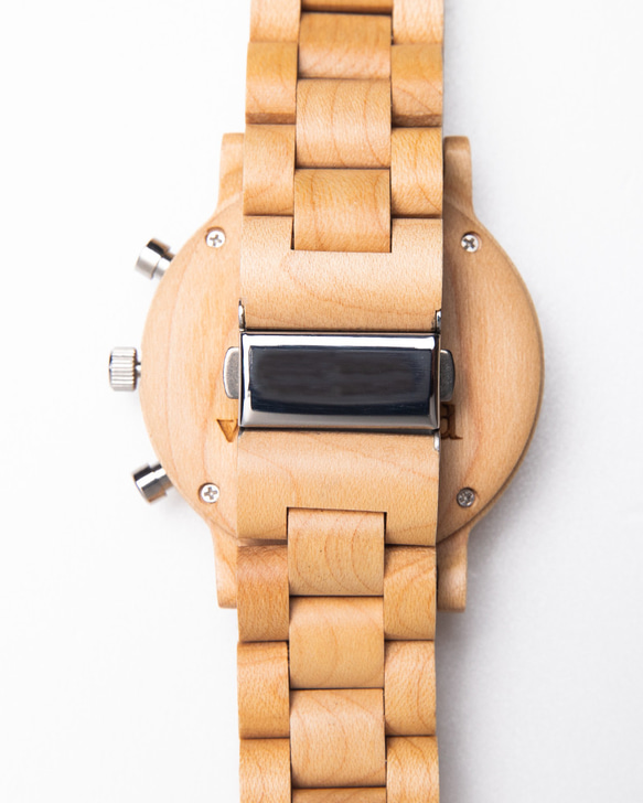 木製腕時計 Mokuno Graph Shiro 腕時計 木の時計　天然木 5枚目の画像