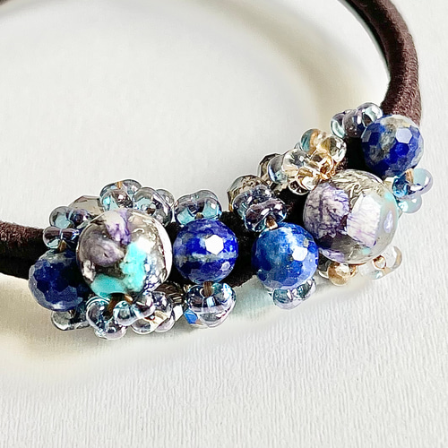 ヘアゴム 販売 ラピスラズリ ヘアゴム ラピスラズリ