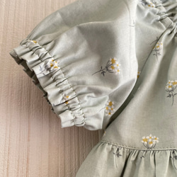 半袖・長袖　150cm対応　すっぽりかぶれるワンピース　mini flower 子供服 4枚目の画像
