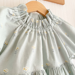 半袖・長袖　150cm対応　すっぽりかぶれるワンピース　mini flower 子供服 3枚目の画像