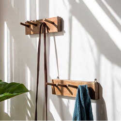 受注生産 職人手作り 手吊り壁フック コートフック収納 木製コート