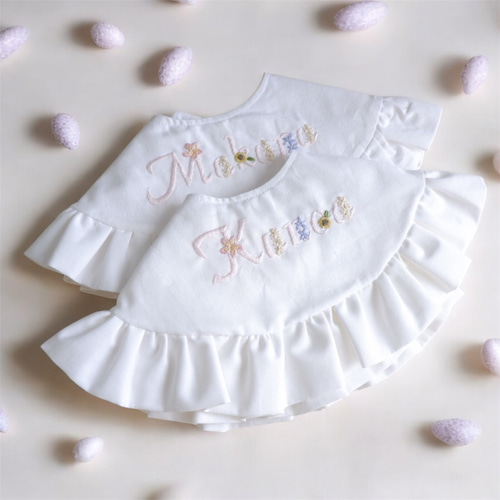 特集掲載】お宮参りに大人気☆男女デザインありの名入れ刺繍のフリル