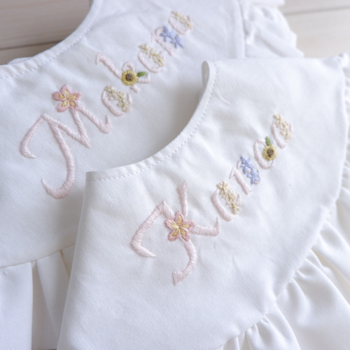 特集掲載】お宮参りに大人気☆男女デザインありの名入れ刺繍のフリル