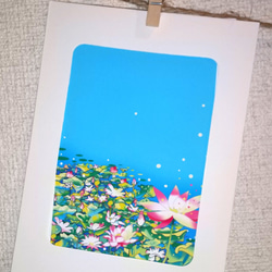 ガーランド付き 花のポストカード5点 6枚目の画像