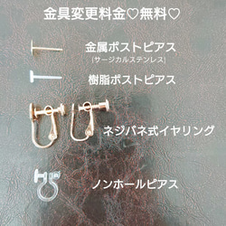 【感謝価格】702 グリーン ピンク 推し イヤリング ピンク 揺れない 樹脂 イベント メンカラ 小さめ ビジュー 6枚目の画像