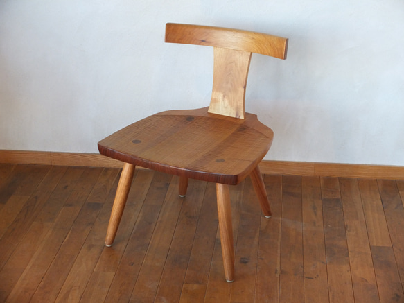 【受注生産】くるみ椅子　L　セミオーダー/木製/椅子/無垢の家具/ウォールナット 1枚目の画像