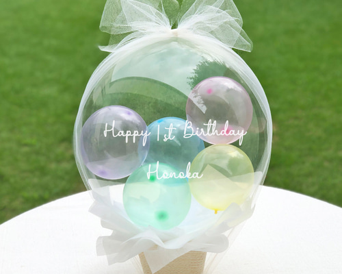 関東地方【送料無料】かご風ポット バルーン クリスタルカラーmix 風船