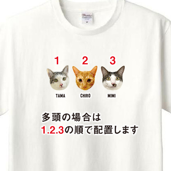 Tシャツ メンズ レディース 子ども うちの子 オーダー 半袖 おしゃれ 猫 犬 ポイント 名入れ 4枚目の画像