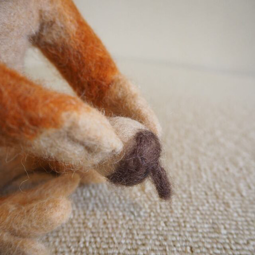 羊毛フェルト リス ぬいぐるみ オブジェ 置物 かわいい フェルト