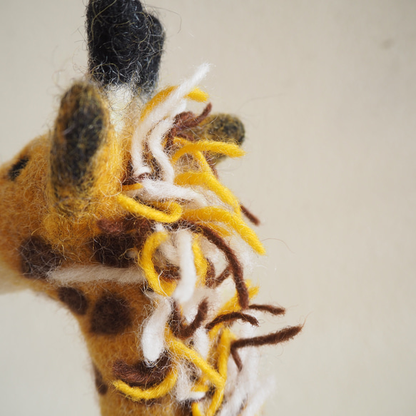 羊毛フェルト キリン ぬいぐるみ フェルト マスコット 置物 インテリア ハンドメイド 10枚目の画像