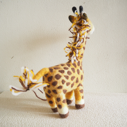 羊毛フェルト キリン ぬいぐるみ フェルト マスコット 置物 インテリア