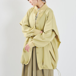 【再販】ゆるっと着れるのにスッキリ見えが叶うブルゾン ライトアウター 無地 体型カバー 23024 14枚目の画像