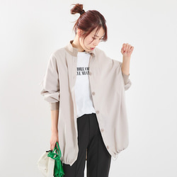 【再販】ゆるっと着れるのにスッキリ見えが叶うブルゾン ライトアウター 無地 体型カバー 23024 4枚目の画像