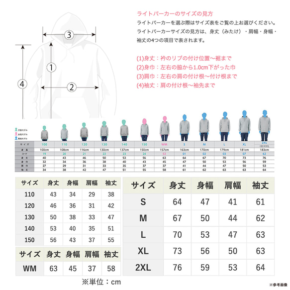 【2023/11/18更新】定番ライトパーカーの仕様・お手入れ・在庫状況 2枚目の画像