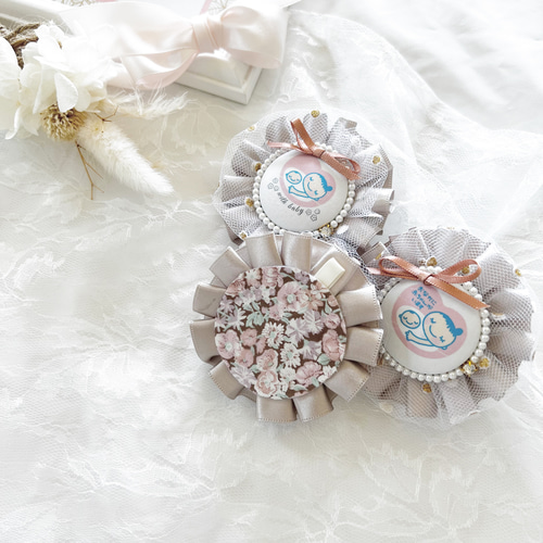 マタニティロゼット ビジュー付き♡マタニティロゼット♡ キーリング hauoli_rosette 通販