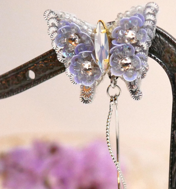 「M様専用ページ　Ruban couture Butterflyのピアス・流れる星の煌めく夜・夢風3点」 2枚目の画像
