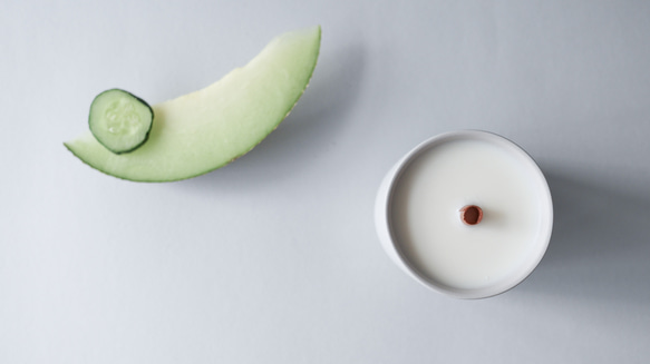 cucumber honeydew | scented candle | ~40hrs 3枚目の画像