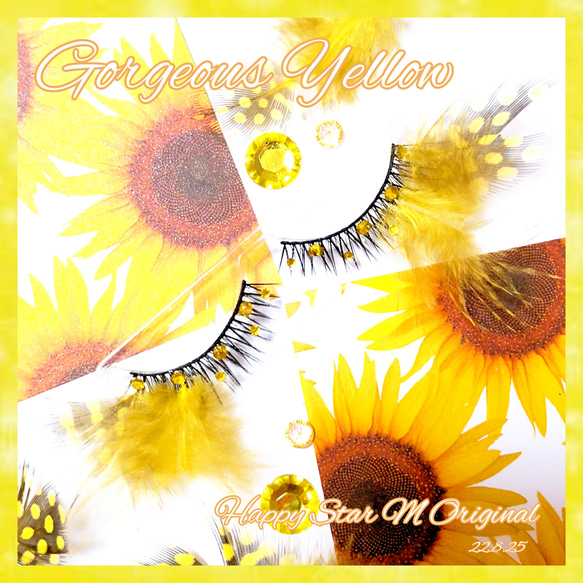 ❤★Gorgeous Yellow★partyまつげ ゴージャス イエロー★送無料●即購入不可 2枚目の画像