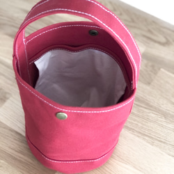 《受注製作》"bucket bag" red × red 5枚目の画像