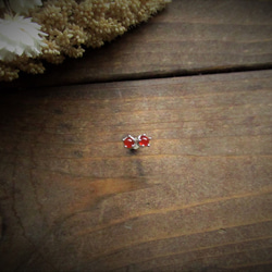 皇冠耳環 - 變革的種子 - 紅玉髓 [定制] 第2張的照片