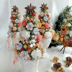《Xmas　Sale！》再販３！大人かわいいクリスマス＊キュートなホワイト・ミニツリー＊ 7枚目の画像