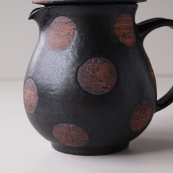 【momo様専用ページ】コーヒードリッパー＆ピッチャー・マグカップ　 黒　ドット　陶器 9枚目の画像