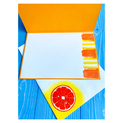 オレンジのグリーティングカード『aloha』 3枚目の画像
