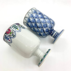 【京焼・清水焼】京都　水野春陽窯　陶器製ワインカップ（筒型）　梅　鱗　陶器製ワイングラス 18枚目の画像