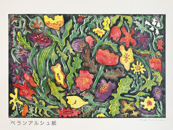 30の花（第2版）《黒》　版画　アート 3枚目の画像